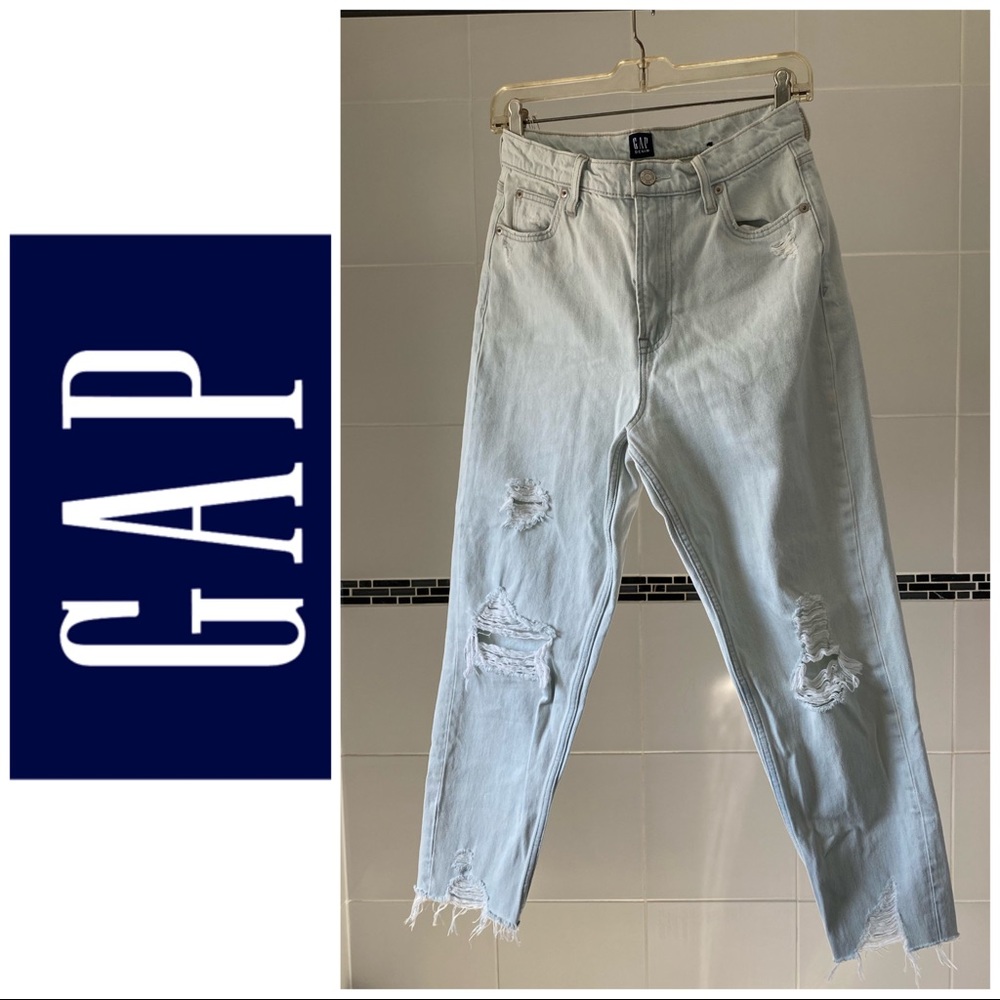 Frayed and Ripped GAP Mom Jeans